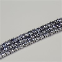 $1500 Silver Tanzanite(16ct) Bracelet