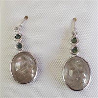 $1800 14K  Zultanite(5ct) Diamond(0.15ct) Earrings