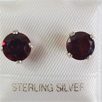 $100 Silver Garnet(2.5ct) Earrings