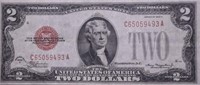 1928 D TWO DOLLAR RED SEAL VF35