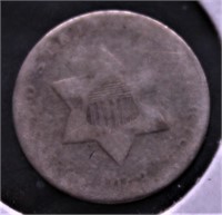 1853 3 CENT SILVER  G