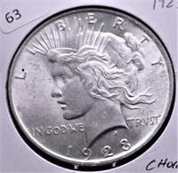 1923 PEACE DOLLAR CHOICE BU