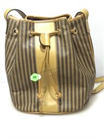 Fendi vintage Striped Cinch sac Shoulder bag.