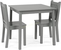 Humble Crew Wood Table & 2 Chairs CL329 Grey