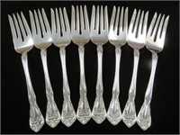 (8X) 10.1 OZ CHATEAU ROSE STERLING SALAD FORKS