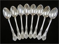 (8X) 7.45 OZ CHATEAU ROSE STERLING SPOONS