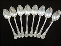 (8X) 2.95 OZ CHATEAU ROSE STERLING DEMITASSE SPOON