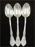 (3X) 6.65 OZ CHATEAU ROSE STERLING SERVING SPOON