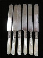 (6X) LANDERS FRARY & CLARK MOP STERLING HDL KNIVES