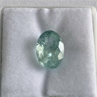 2.55 Cts Aquamarine Gemstone. Oval shape. GLI cert