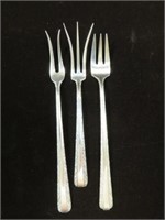 (3X) 1.7 OZ STERLING CANDLELIGHT PAT. MISC. FORKS