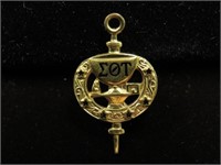 LADIES 1" X .5" 2.3GR 14K GOLD PLATED PIN