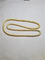 Vintage Estate bone Necklace w/ 7mm balls