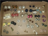 35 Pairs of Vintage Costume Earrings