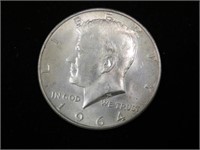 1964 P KENNEDY HALF DOLLAR 90%