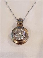 925 Silver Necklace & Large Pendant