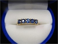 LADIES 1 CT SAPPHIRE 1.9 GRM SOLID 14K GOLD SIZE 6