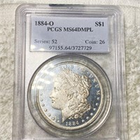 1884-O Morgan Silver Dollar PCGS - MS 64 DMPL