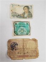 Vintage French Paper Money, Collectors