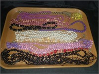 13 Vintage Beaded Costume Jewelry Necklaces