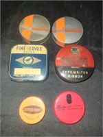 Antique Tin Lot 6 Assorted Vintage Tins