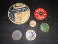 Antique Scotch Tape, Texcel, Clover and more Tins