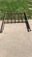 44” brass head and foot board no rail supports