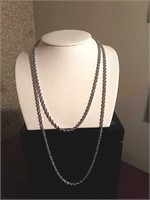 14k White Gold 18" and 25" Chains 9.7 G