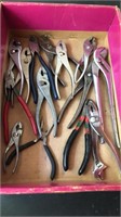 Large lot of pliers and snips l.