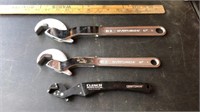 Lot of 3 clench wrenches.  1 craftsman and 2 Weil