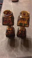 Pair of 1970’s miniature oil lamps