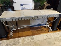 Metal Tile Top Sofa Table