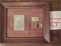 FRAMED AMERICAN INDIAN STAMP SET