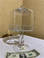 Glass Dessert Stand with Lid