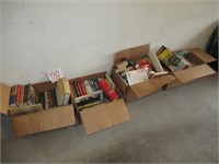 4 BOXES OF BOOKS