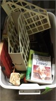 Variety tote with books, etc.