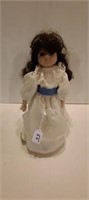 Brunette Doll With White Dress