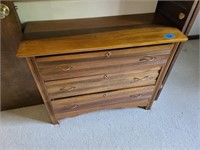Antique 3 drawer chest 38"W x 32"H x 15"D