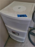 Storage unit 3 drawer plastic storage bin