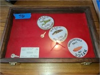 Display Case 18"W x 12" D x 2" Tall w/patches