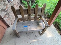 Wooden Bench 32" Hand Crafted porch bench