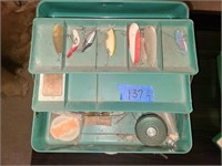 Tackle Box Few assorted fishing items