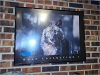 Picture Wolf Collection 32" x 24"tall framed