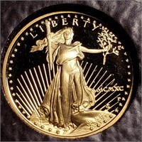 1990 $5 GOLD Eagle Proof - MCMXC 1/10 oz.