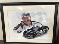 DALE EARNHARDT PRINT SIGNED RICHARD ALAN STUDIO