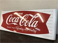 !!WOW!! COCA COLA FISH TAIL SLED SIGN