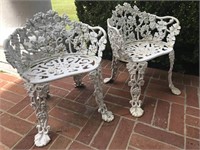 ANTIQUE CAST IRON CHAIRS