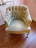 FRENCH PROVENCIAL TUFTED CHAIR