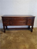 GORGEOUS ENGLISH OAK CARVED BUFFET