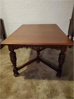 GORGEOUS ENGLISH OAK DINING TABLE W/3 LEAVES